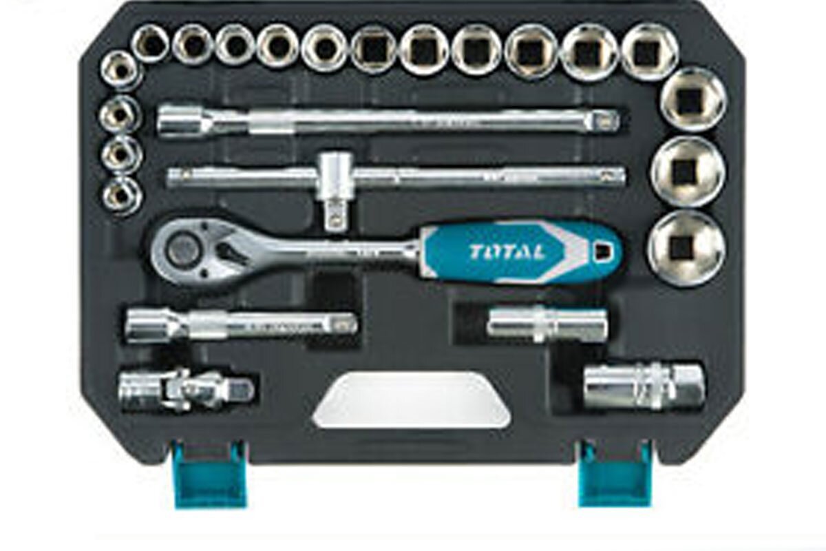 Bộ 24 cái socket 1/2 in và cần 2 chiều Total THT141253