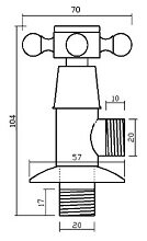 Bản vẽ kỹ thuật van góc T cầu GCV11