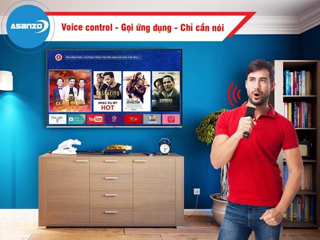 Smart Tivi Asanzo 40 inch 40VS9 Full HD, Android TV