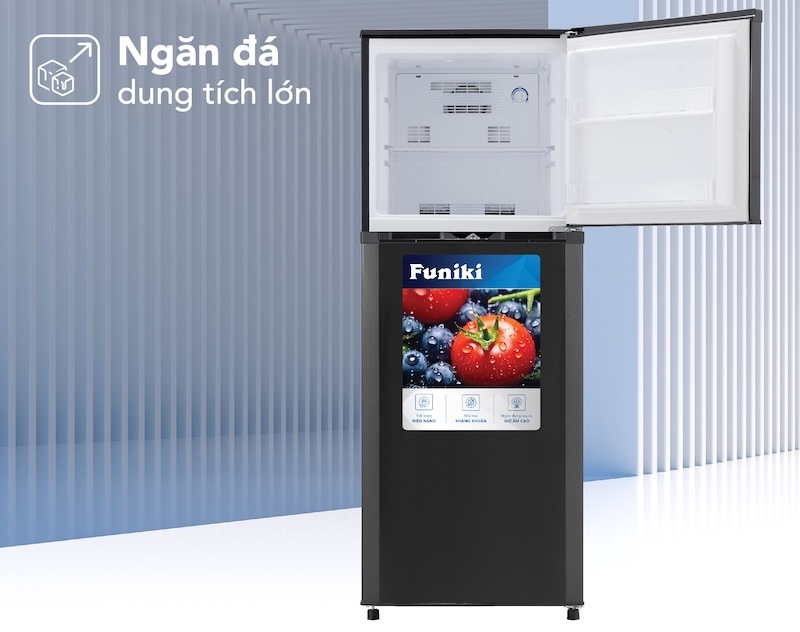 Tủ lạnh Funiki Inverter 209 lít HR T8209TDG 2 Ngăn đá rộng rãi, bảo quản thực phẩm đông lạnh hiệu quả