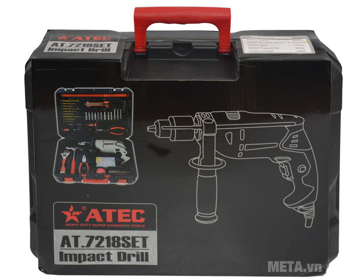 Máy khoan Atec AT7218 set 100 chi tiết (600W)