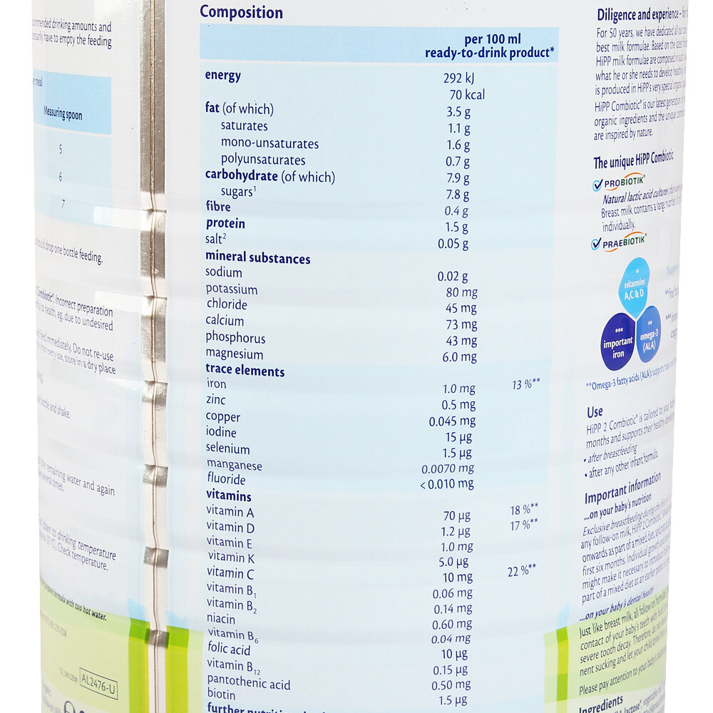  Sữa Hipp số 2 Combiotic Organic 800g (