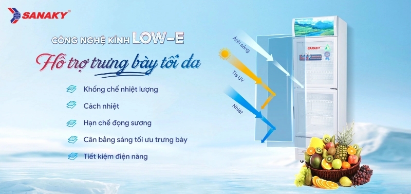 Tủ mát Sanaky 2 cánh 290 lít VH-358WL