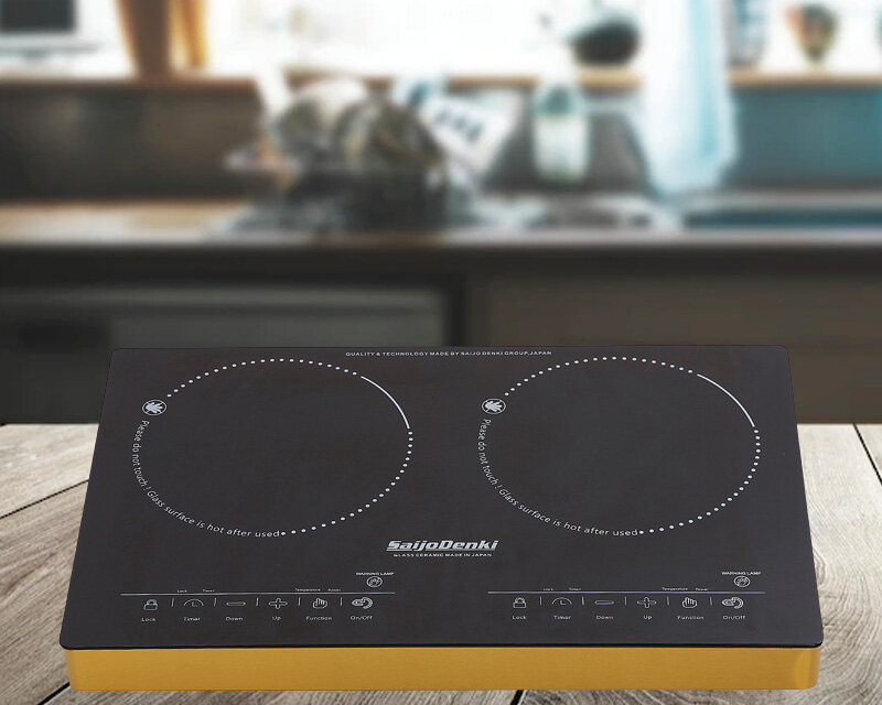 Bếp dương đôi điện quang Saijo Denki SD-6900 có thiết kế sang trọng