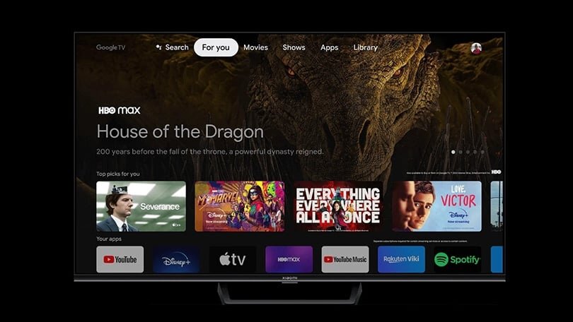 Google TV Xiaomi A Pro 65 inch sử dụng hệ điều hành Android giao diện Google TV thân thiện