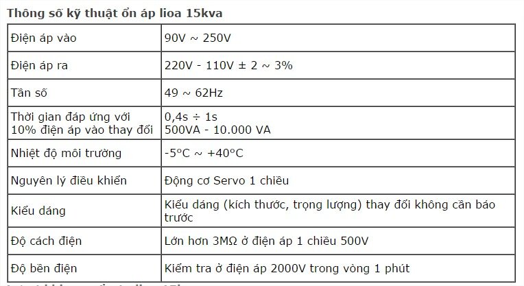 Ổn áp 1 pha Lioa 15KVA DRII-15000/ DRII-15000II