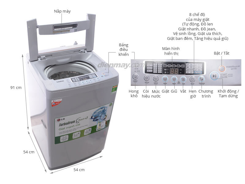 Máy giặt LG WF-S7617MS 7.6kg Máy giặt LG WF-S7617MS 7.6kg