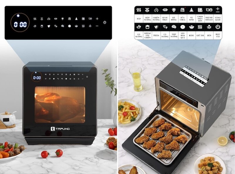 Nồi chiên hơi nước Tapuho TSF16 được trang bị công suất chiên lên đến 1800W