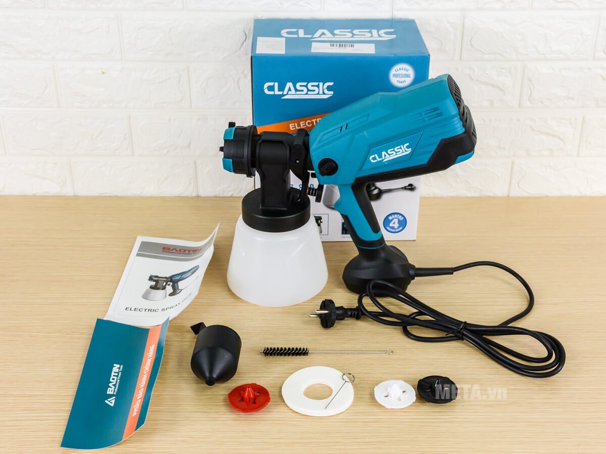 Bộ sản phẩm đầy đủ của máy phun sơn Classic