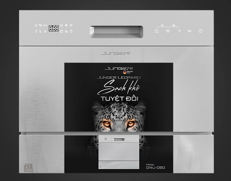 Máy rửa bát Junger Leopard DWJ-060 sở hữu thiết kế hiện đại