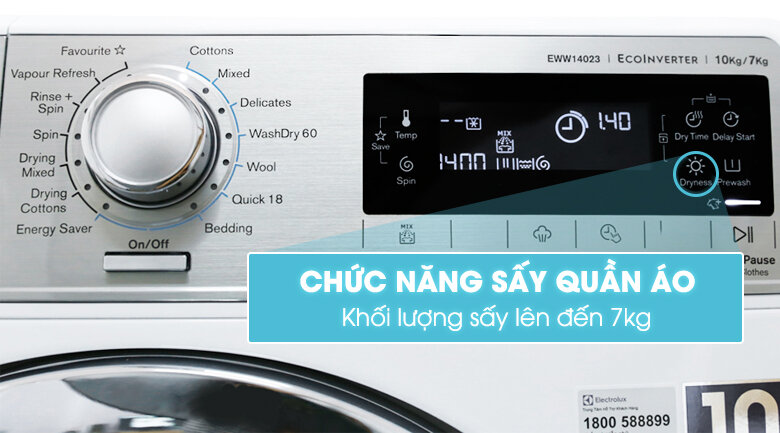 Máy giặt sấy Electrolux inverter 10 kg EWW14023 Máy giặt sấy Electrolux inverter 10 kg EWW14023