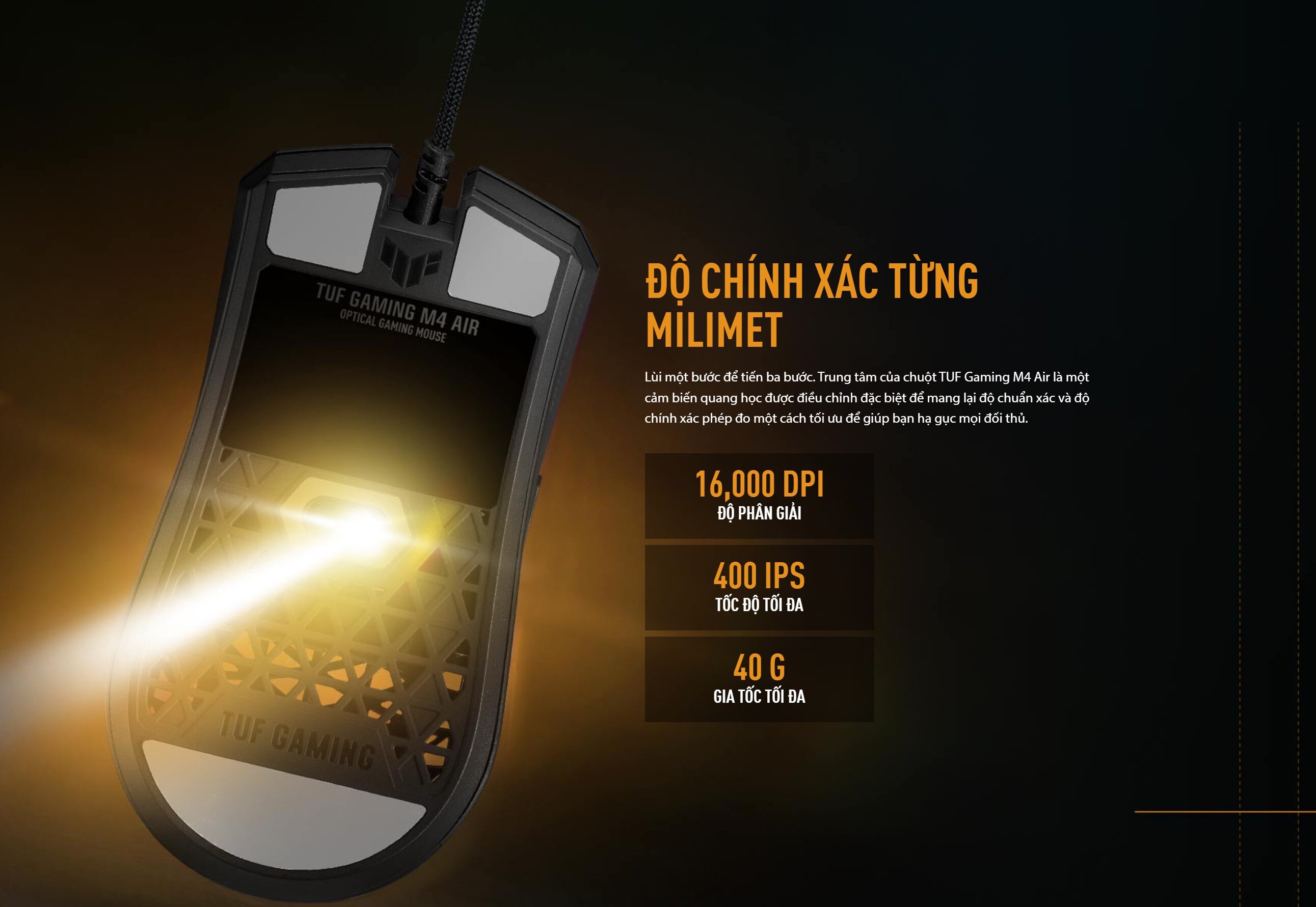 Chuột game Asus TUF M4 Air (USB)