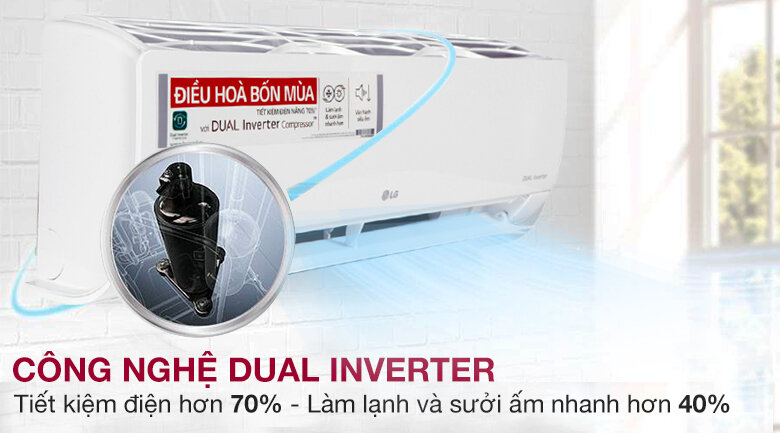 Điều hòa 2 chiều Inverter LG B13END 12.000BTU Dual Cool
