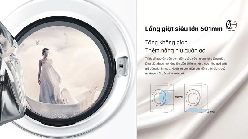 Máy giặt Aqua Inverter 15 kg AQD-AH1500H.PS lồng giặt