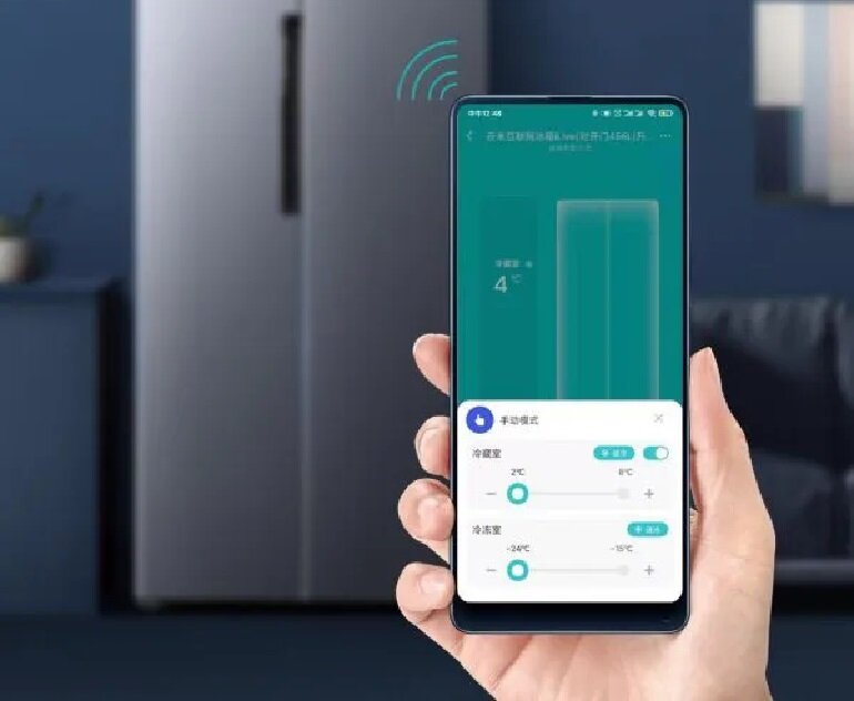 Điều khiển tủ lạnh Xiaomi Viomi Inverter 456 lít BCD-456WMSD từ xa với ứng dụng Viomi hay Mihome rất thuận tiện