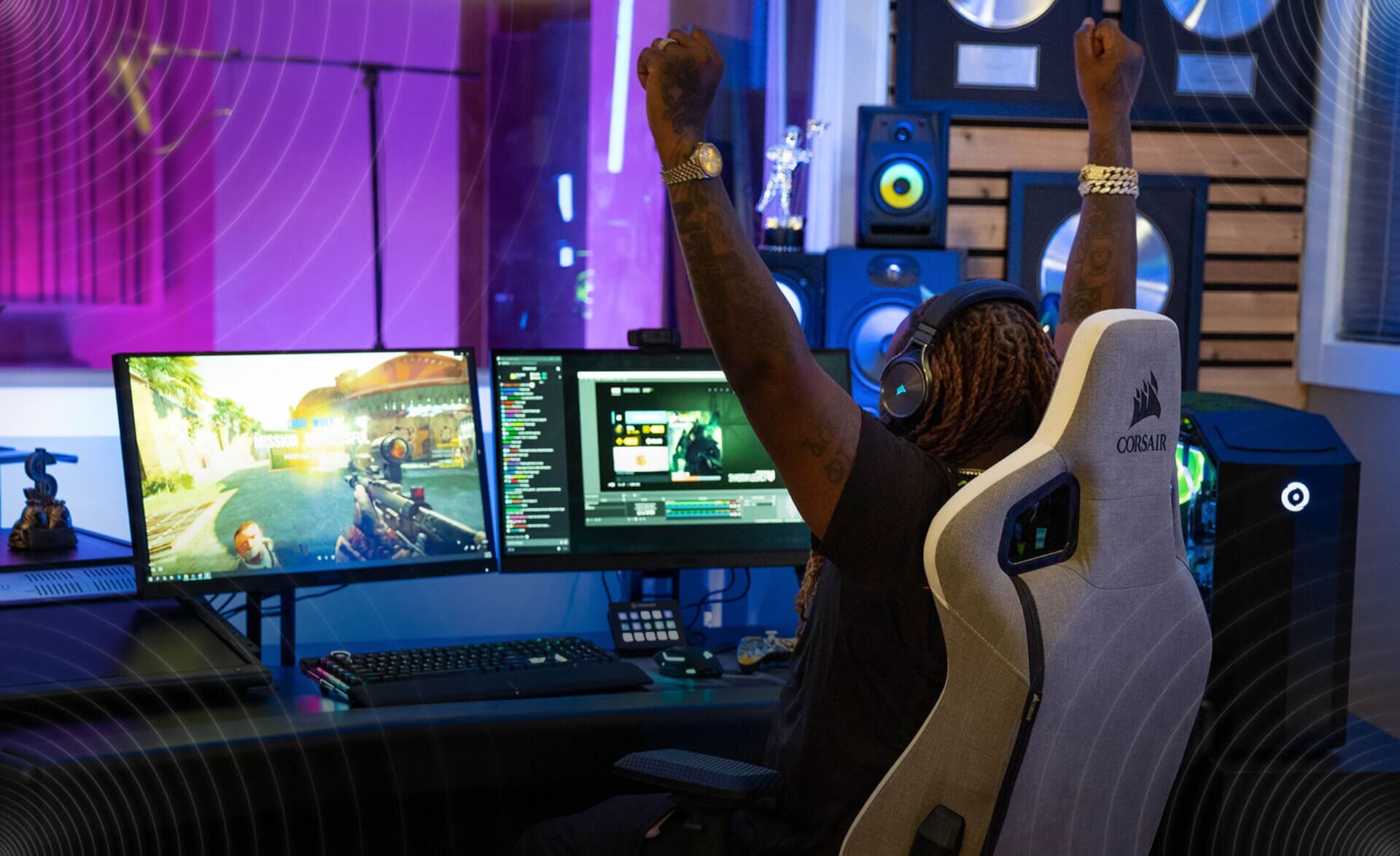 Tai nghe không dây Corsair Virtuoso XT CA-9011188-AP tích hợp công nghệ âm thanh vòm cao cấp