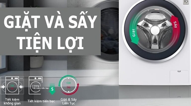 máy giặt có sấy lg F1409DPRW1