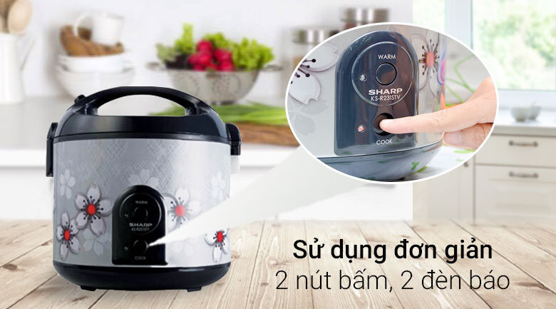 Nồi cơm điện Sharp 2.2 lít KS-R231STV Nồi cơm điện Sharp 2.2 lít KS-R231STV