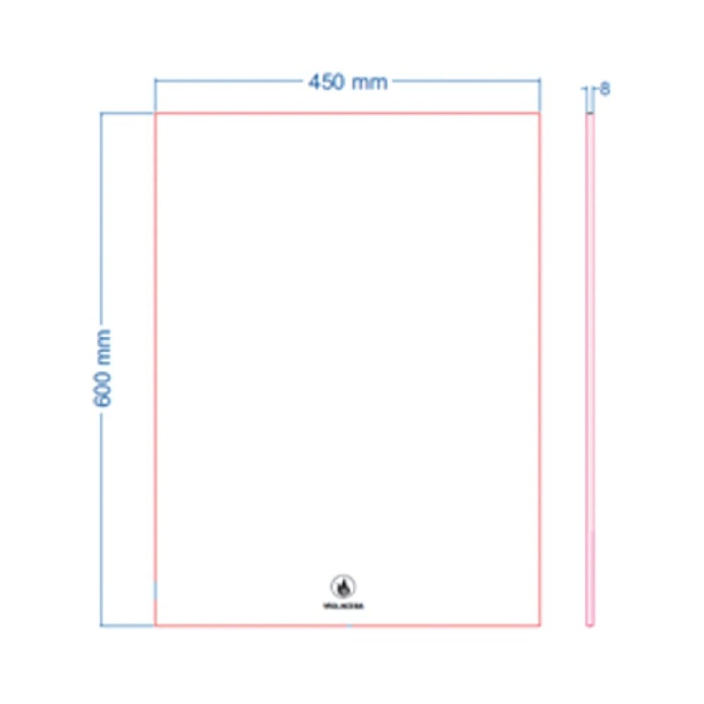 Bản vẽ kỹ thuật gương soi phòng tắm 45x60cm Viglacera VG834
