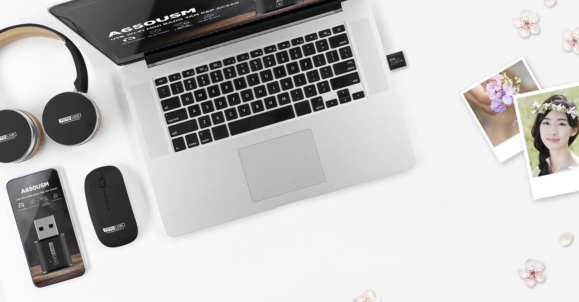 Card Mạng không dây USB Totolink A650USM Wireless băng tần kép AC650 4