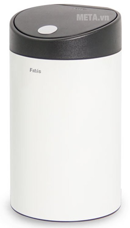 Thùng rác inox nhấn tròn nhỏ Fitis RTS1-904 - 12 lít (Trắng)