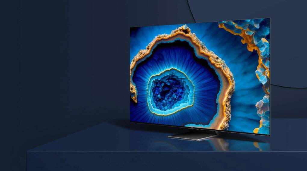 TCL 55C755 có thiết kế tràn viền sang trọng, phù hợp với mọi không gian Google TV QD-Mini LED TCL 4K 55C755