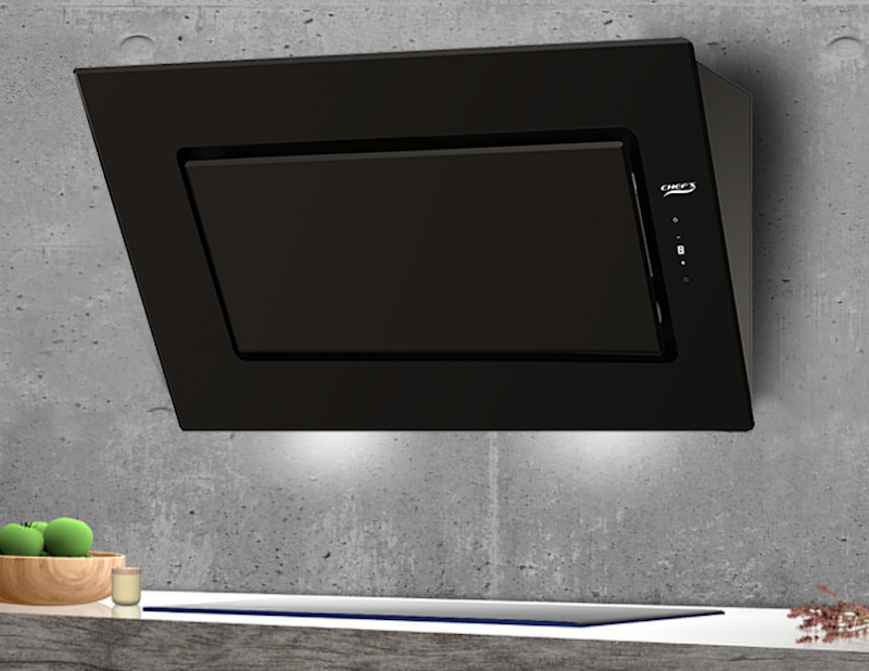 Máy hút mùi Chefs EH-R705E9 sở hữu thiết kế kính vát tinh tế
