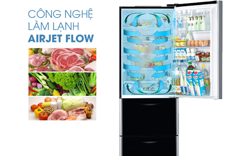 Tủ lạnh Hitachi 365 lít R-SG37BPG Tủ lạnh Hitachi 365 lít R-SG37BPG