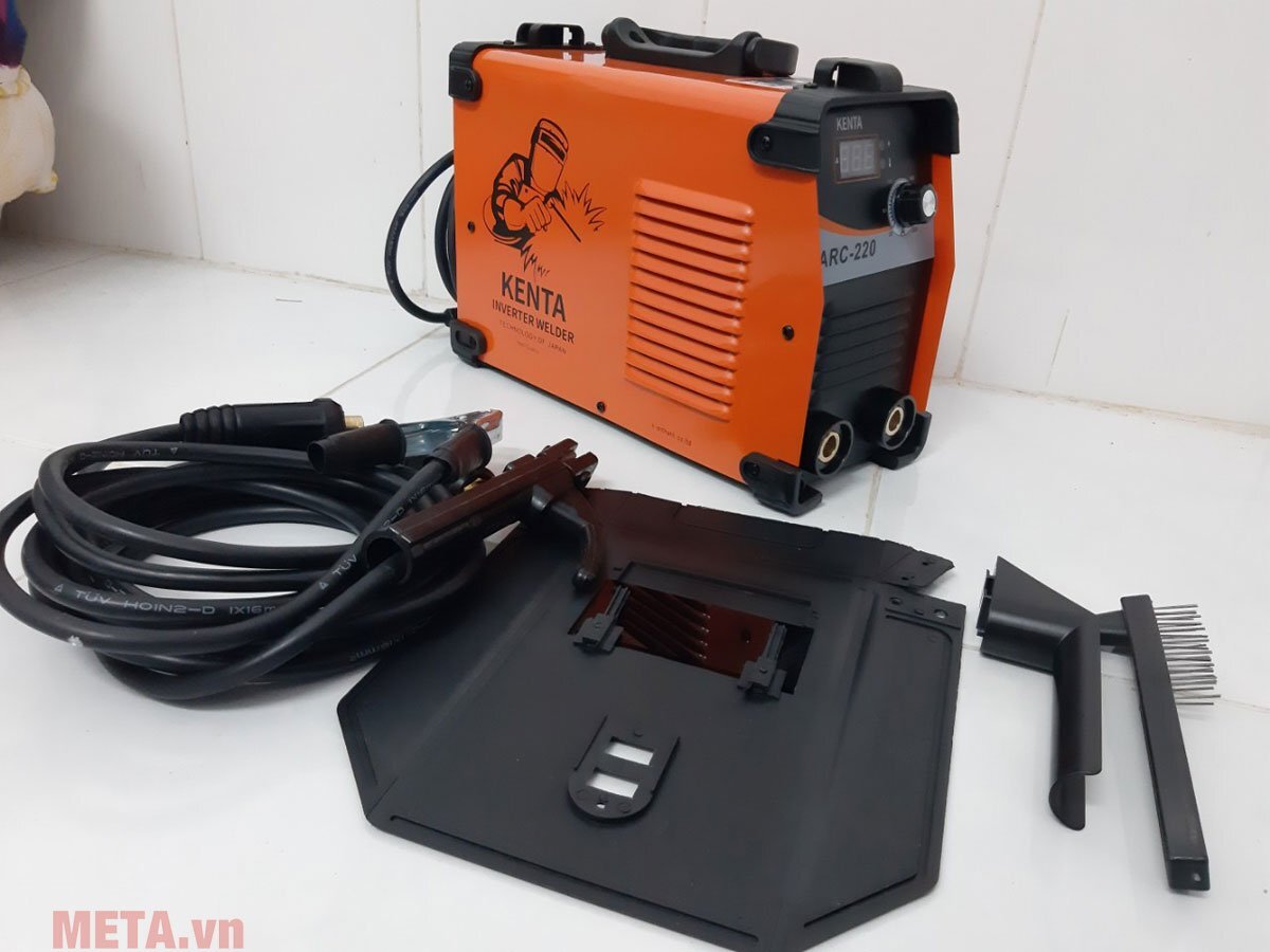 Máy hàn Kenta ARC-220 kèm mặt nạ, kìm hàn, kẹp mass Kenta ARC-220
