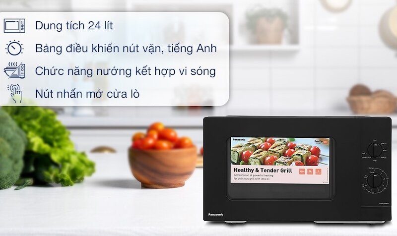 Lò vi sóng có nướng Panasonic NN-GM34NBYUE đi kèm với đầy đủ các phụ kiện cần thiết