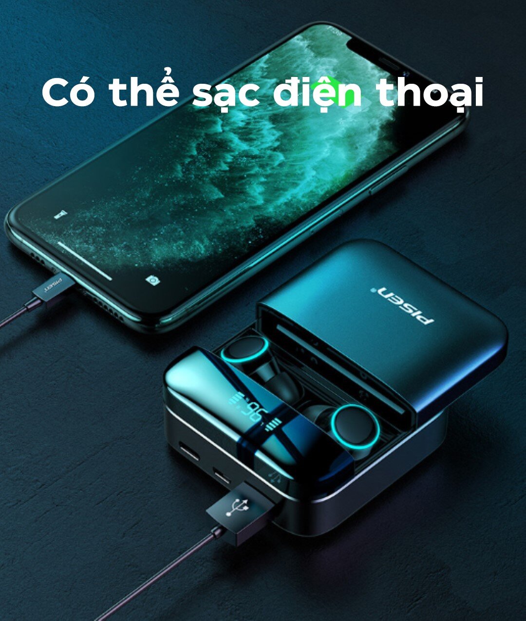 Tai nghe không dây PISEN True Wireless A-Buds2000