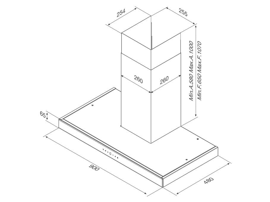 Máy hút khói khử mùi Malloca Skylight F-213 Máy hút khói khử mùi Malloca Skylight F-213