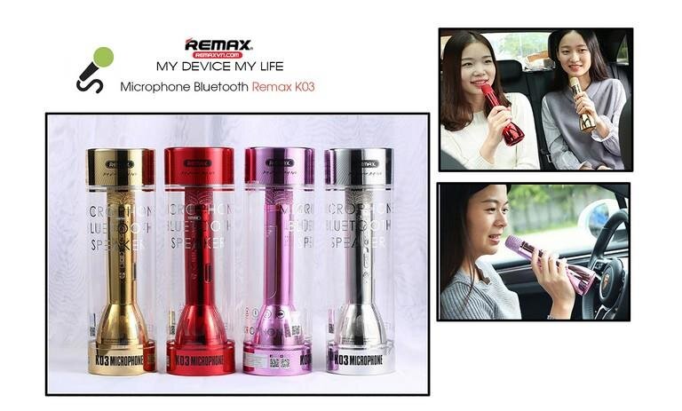 Mic Karaoke Remax Bluetooth Speaker K03