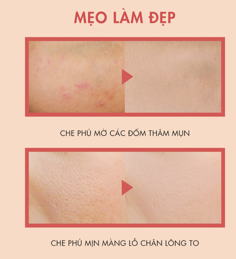 Kem Che Khuyết Điểm Cathy Doll Mịn Lì 03 Da Trung Bình 2.4g có khả năng che phủ hầu hết các khuyết điểm trên da như quầng thâm quanh mắt, đốm nâu, nếp nhăn, da không đều màu,...