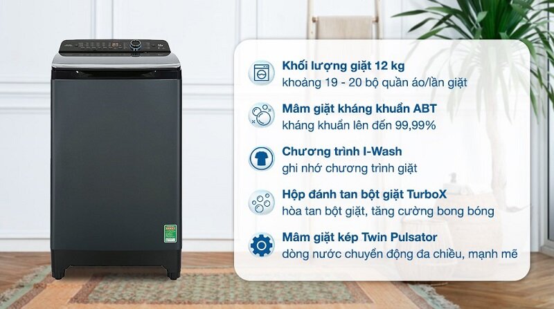 Máy giặt Aqua 12 kg AQW-FR120HT BK