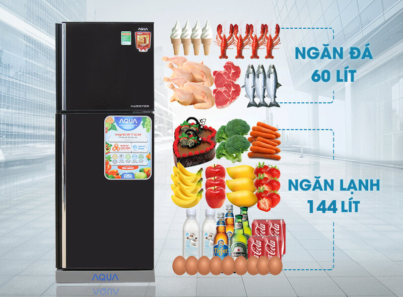 Tủ lạnh Aqua 204 lít AQR-I226BN Tủ lạnh Aqua 204 lít AQR-I226BN