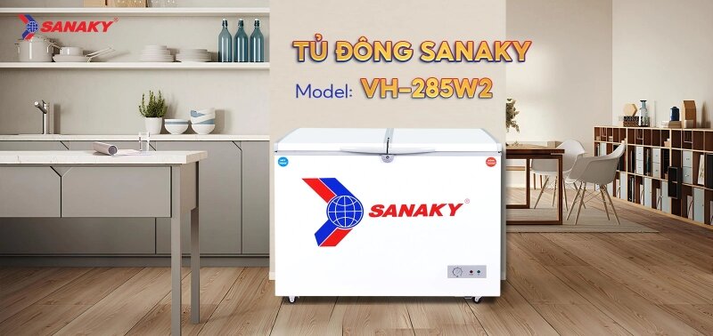 Tủ đông Sanaky 2 ngăn 220 lít VH-285W2 