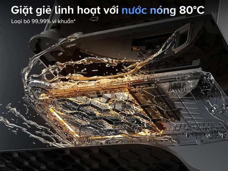 Roborock Saros 10 hỗ trợ giặt giẻ bằng nước nóng Roborock Saros 10 hỗ trợ giặt giẻ bằng nước nóng