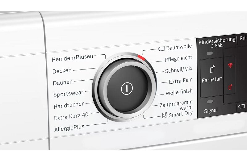 Máy sấy quần áo Bosch 8kg WTX87M40 bảng điều khiển