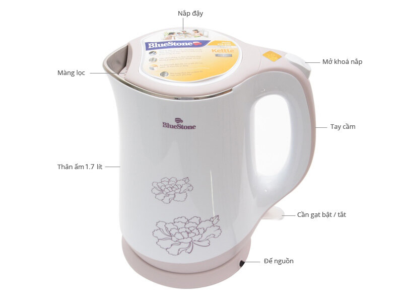 Bình siêu tốc Bluestone KTB-3355 1.7 lít
