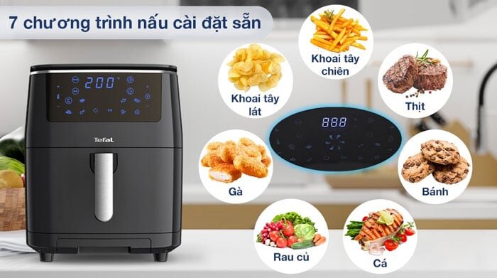 Nồi chiên không dầu Tefal FW201815 được tích hợp 7 chức năng nấu tự động