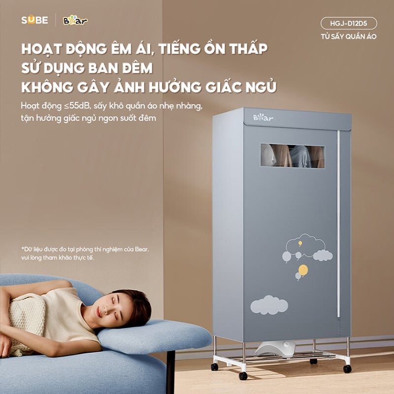 Bear 475L HGJ-D12D5 có độ ồn dưới 55dB