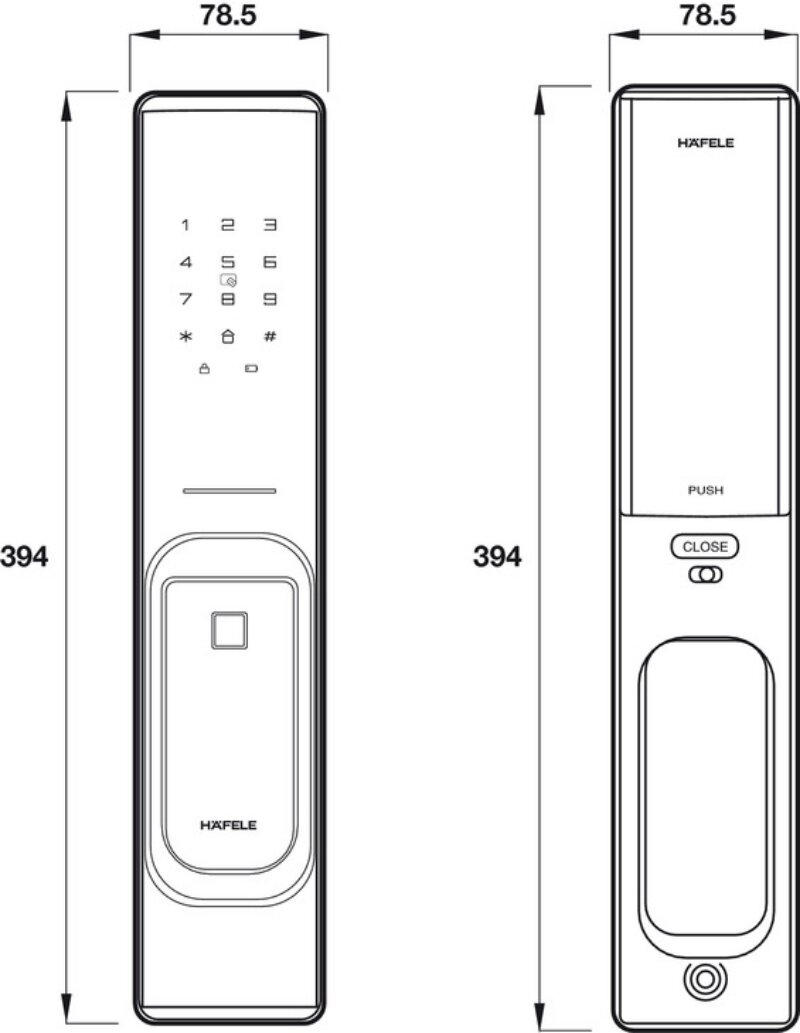 Khóa vân tay Hafele 912.05.697