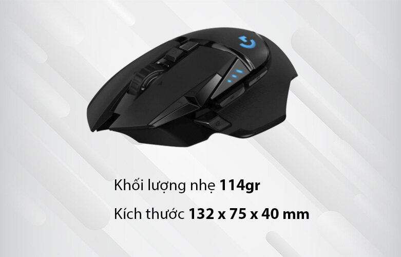 Chuột gaming không dây Logitech G502 Lightspeed (Đen) | Khối lượng nhẹ