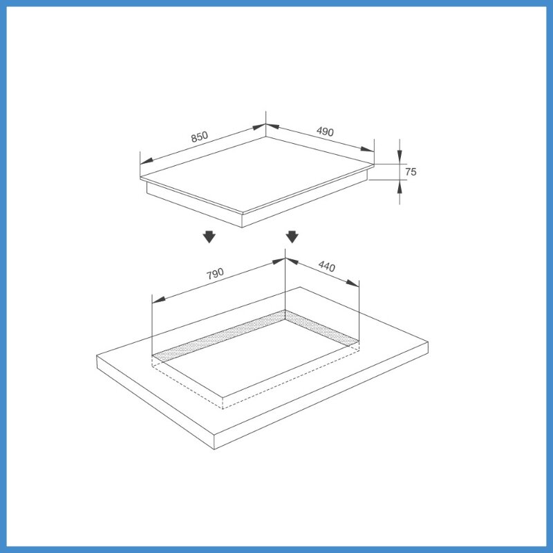 Bếp gas âm Malloca AS 9602DG
