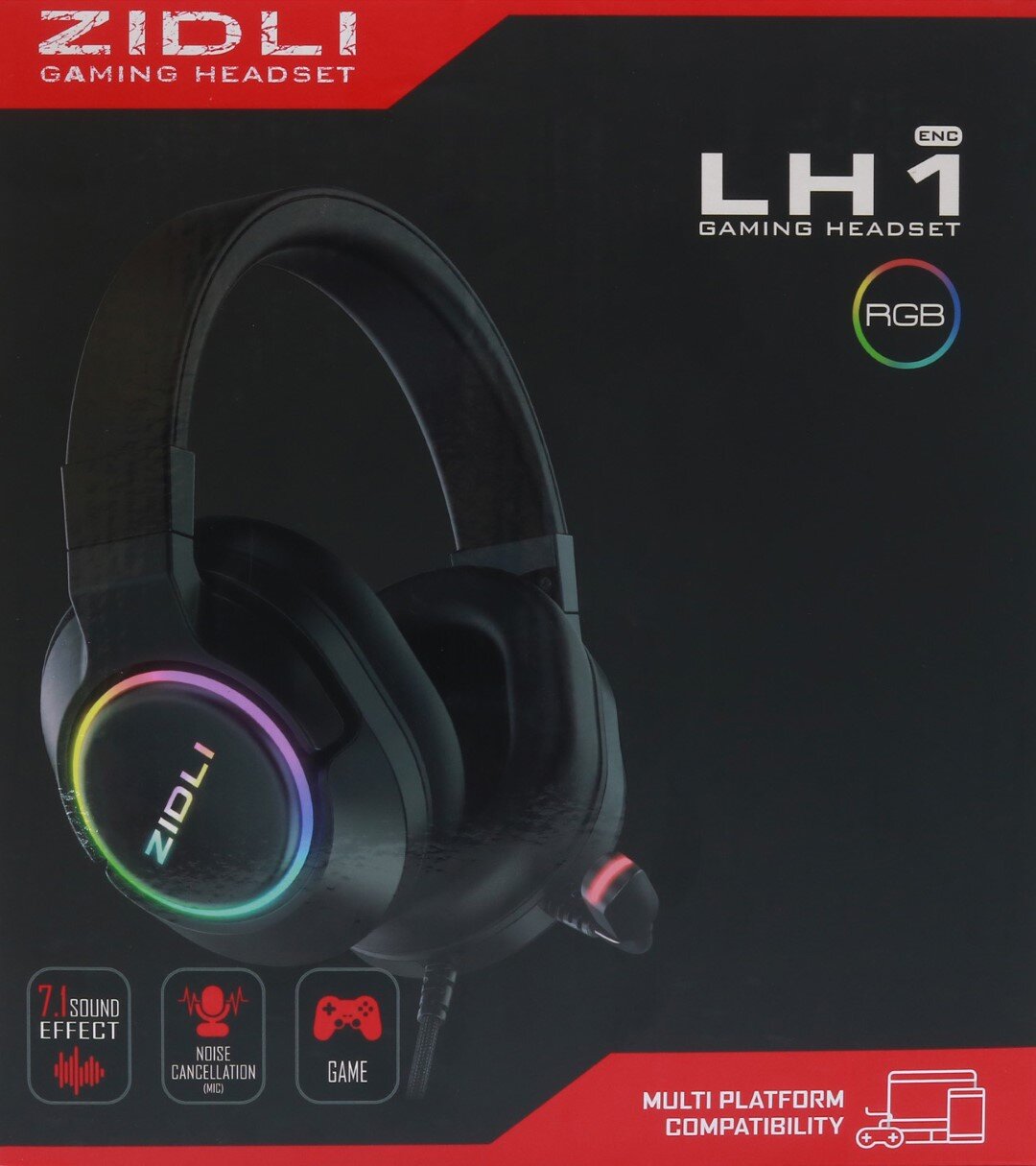 Tai nghe Gaming Zidli LH1 (7.1, USB, LED RGB)