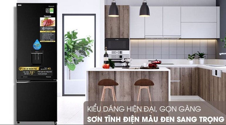 Thiết kế tủ lạnh Panasonic NR-BC360WKVN sang trọng, hiện đại, nâng tầm không gian bếp nhà bạn