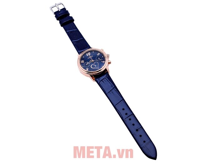 Đồng hồ nữ Julius JA-844 (Dây da màu xanh đen)