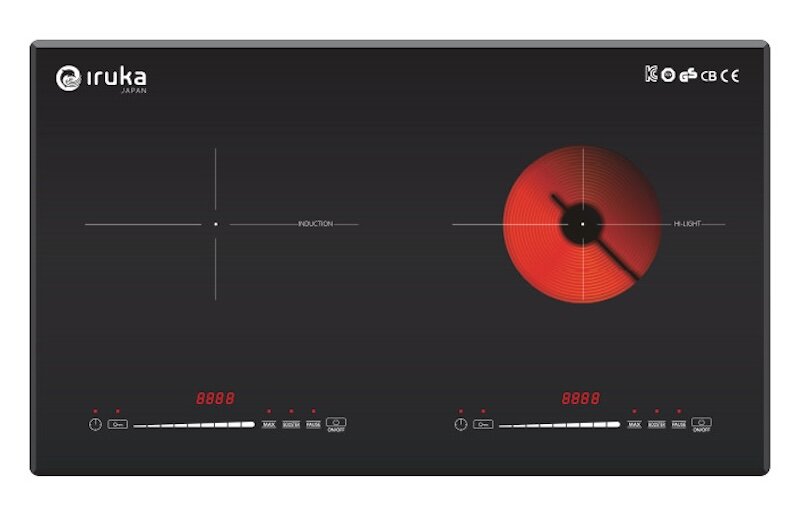 Bếp điện từ Iruka I-26 sở hữu thiết kế thời thượng với mặt bếp màu đen bóng