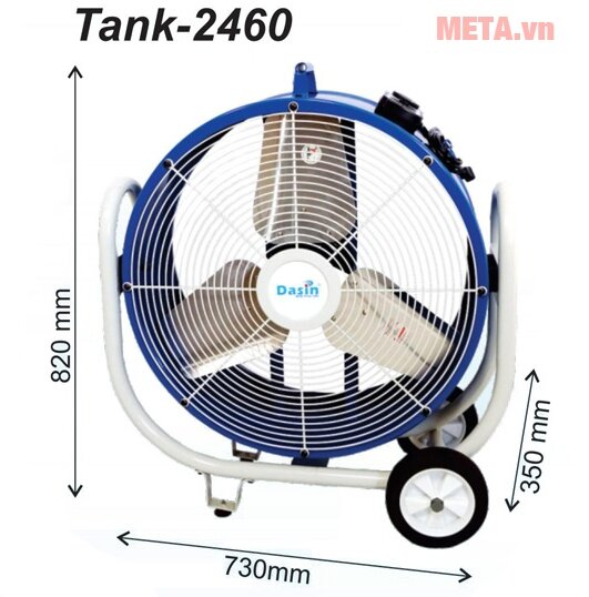 Quạt di động công nghiệp Dasin TANK - 2460